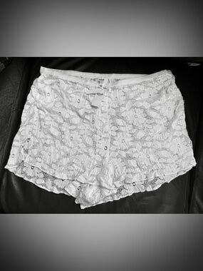 Aerie Offshore Lace Sheer Shorts — White